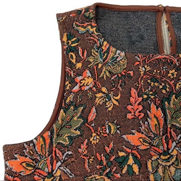 Eva Franco Anthropologie size small sleeveless  Jacquard top in fall colors NWT - Picture 8 of 16